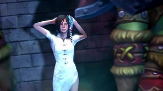 Ada Wong scopata da due Warcraft Orchi