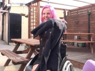 320px x 240px - Wheelchair Bound Leah Caprice Flashing + Public Nudity Of Sexy Disabled -  Darknessporn.com