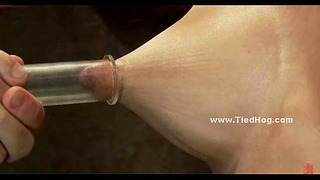 Prostitute With Big Nipple Tied On Wall