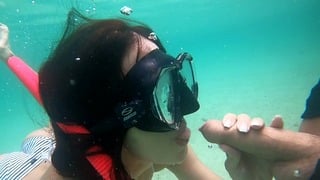 Horn Step Sister Can’t Hold and Suck My Cock at the Sea in Caribe.