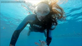 Wetsuit Snorkel Gear Chick Underwater