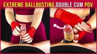 Hard Core Balls Tortur Dobbel Sperm – Femdom Håndjobb | Era