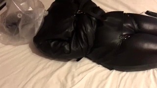 Latex Bondage Breath Straitjacket Breathplay Vibrator t. Latex Bondage Breath Play