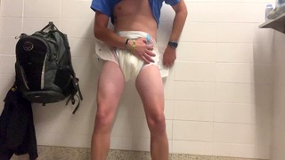 Soggy Diaper Change in Public Bathroom