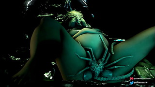 Pregnant Xenomorph Facehugger Porn - Zafina Gets Banged By Facehuggers - Darknessporn.com