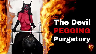 Diable Pegging Purgatoire Satan Cosplay Bondage de rattachement sauvage brutal nu BDSM Mlle Raven formation zéro Halloween Étage
