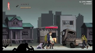 2D-spel om monster och Zombies Parasiten I City Sex City Zombiemark