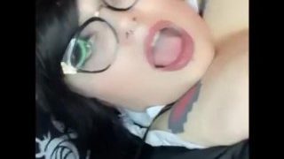 Chubby Goth Maid Fucked And Creampied