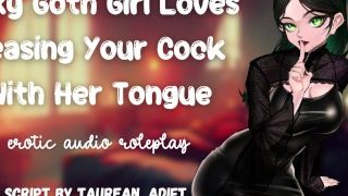 Сексуальна готична дівчина любить дражнити твій член своїм язиком