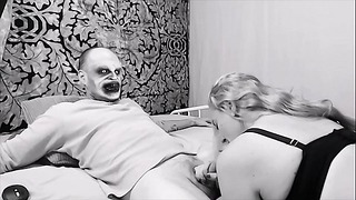 Zombie Gets His Cock Sucked For Halloween!