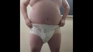 Daddy Made Me Test Out A Diaper In Stairwell
