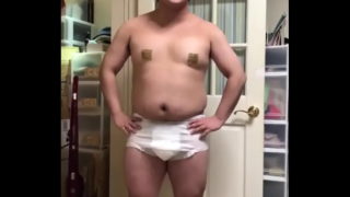 素人撮影 男性 紙おむつ脱糞絶頂