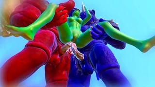 Furry Monsters And Alien Double Anal Squirting Orgasm