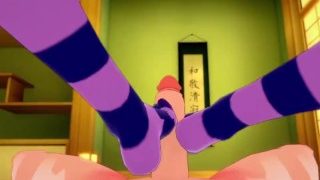 Hentai POV Feet Mizore Shirayuki Rosario + Vampire Pleases You With Her Feet!