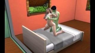 Kız Uzaylı Bir Misafire Oral Seks Yaptı Ve Sonra Yeşil Üyesi Sims4'ü Becerdi