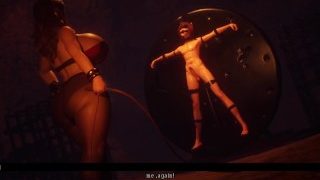 Korbácsolás BDSM Uralom hőssel és boszorkánnyal – japán Hentai játék