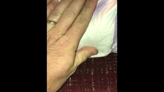 Wifey Peeing In Her Diaper After Giving Me A Blowjob