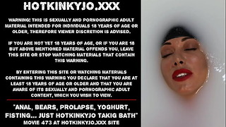 Anal, Bears, Prolapse, Yoghurt, Fisting Just Hotkinkyjo Takig Bath