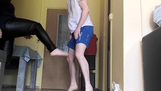 Amateur Ballbusting With Squeeze