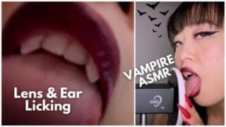 Asmr - Un vampire asiatique chaud lèche et lèche que vous mouillez