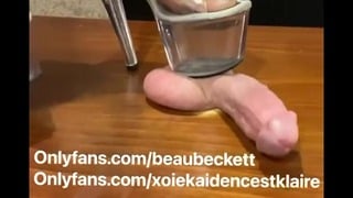 Ballbusting Ball Stomps In Clear Heels Goddess Xoiekaidence And Beau Beckett