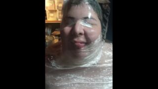 BBW Spanish Wrapped And Pissed On