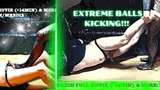 Hard Ballbusting In Straitjacket