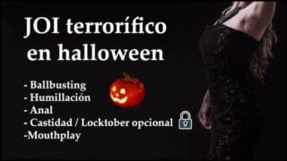 JOI Terrorífico Halloween. Anal, Ballbusting, Humillación…