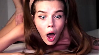 Omg, My Ass Is Too Tight! Cute 18 Yo Teen Struggles During Painful Anal Fuck – Alina Foxxx