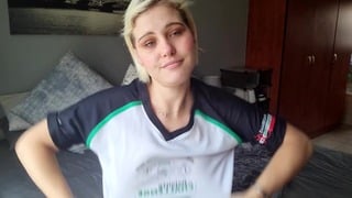 Pale Bob Haircut Blonde Humiliating And Dissing The Viewer With A Small Dick