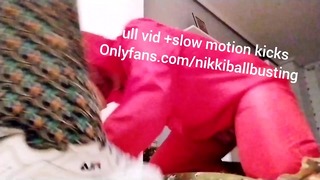 Special Halloween Ballbusting. Money Heist. Full Vid With Slow Motion On My Of