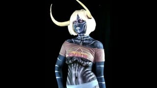 Pretty Goth Girl Rides Monster Cock