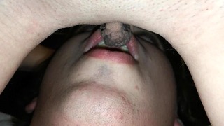 Pee in Mouth Laying Down
