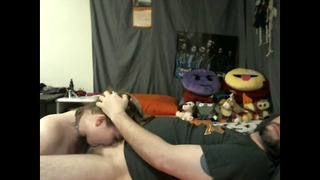 Red Head Face Fucked By Dominate Older Boy With Facial and Cum Swallowing