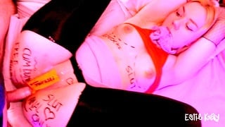 Tied Up Girlfriend Having Fun After Party. She Is A Free Use Anal Slut