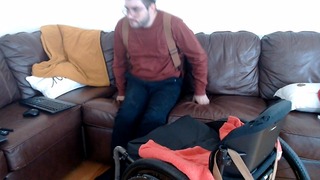 horny guy does wheelchair transfer