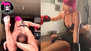 Chastity Vlog #11 – The Champ Is Here – Femdom Facesitting Ball Boxing