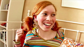 tiny ginger teen 18 raw defloration sex with pumped pussy