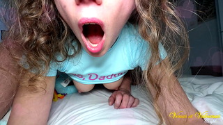 CREAMPIE DEFLORATION of a STEPDAUGHTER by STEPDAD!