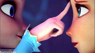 Elsa and Anna ice cube bdsm
