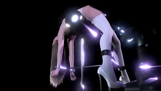 Blonde Girl on a BDSM Sex machine | 3D Porn