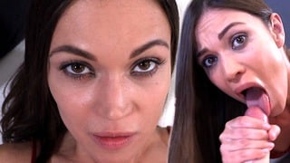 Alyssa Reece Gets Creampie in Deep POV Blowjob