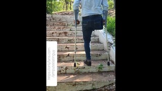 Amputee Crutch Sex Delight