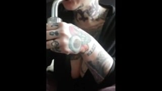 Tattooed MILF Smokers DP