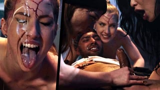 Femdom Reverse Gangbang – Lesbians Possessed by Horny Demons Fucks Black Guy with Multiple Creampies