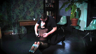 Black Stockings Nylon Duct Taped and Gagged Bondage
