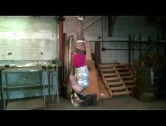 Noisy Slut Bound, Gagged & Hung from the Ceiling