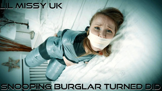 Snooping Catburglar Turned in Damsel in Distress Heavily Bound and Gagged ( GagAttack.NL )
