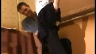 Two Amputee Teens on Crutches Share Intimate Moments