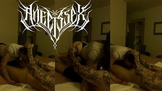 Tattooed Teen Gags on Huge Dick, Swallows Thick Cum